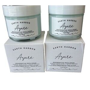 Earth Harbor LOT OF TWO PCS Azure Regenerative Neck Creme 2 fl oz 60 ml NEW